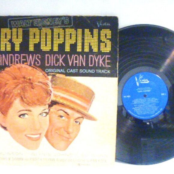 Walt Disney MARY POPPINS Original Cast Sound Track Julie Andrews Dick Van Dyke - Picture 1 of 2